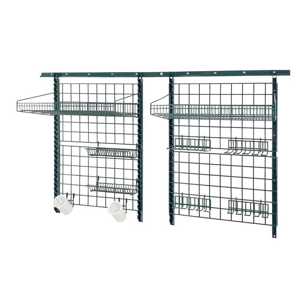 Quantum Food Service 72" Store Grid Wire Wall Mounted Shelf, Green (SGK-721830-1P)