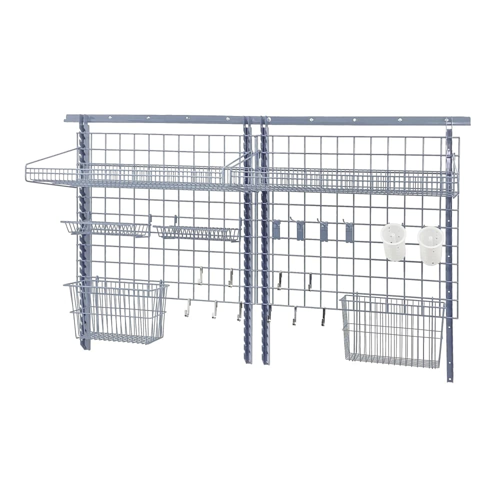 Quantum Food Service 72" Store Grid Wire Wall Mounted Shelf, Gray (SGK-723036-1GY)