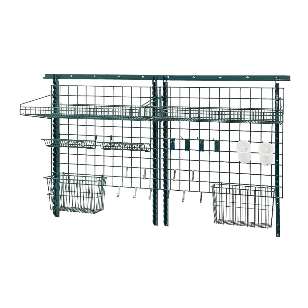 Quantum Food Service 72" Store Grid Wire Wall Mounted Shelf, Green (SGK-723036-1P)