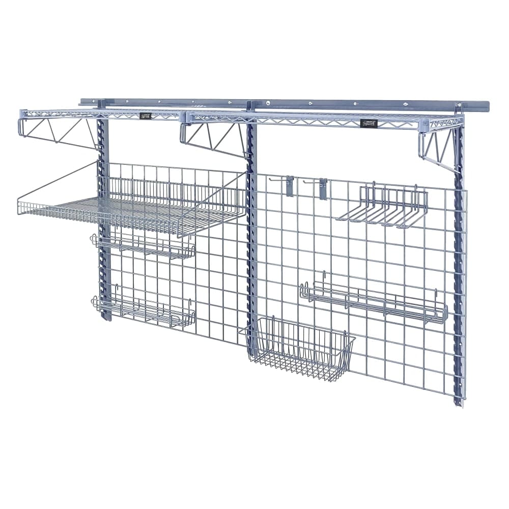 Quantum Food Service 80" Store Grid Wire Wall Mounted Shelf, Gray (SGK-803036-1GY)