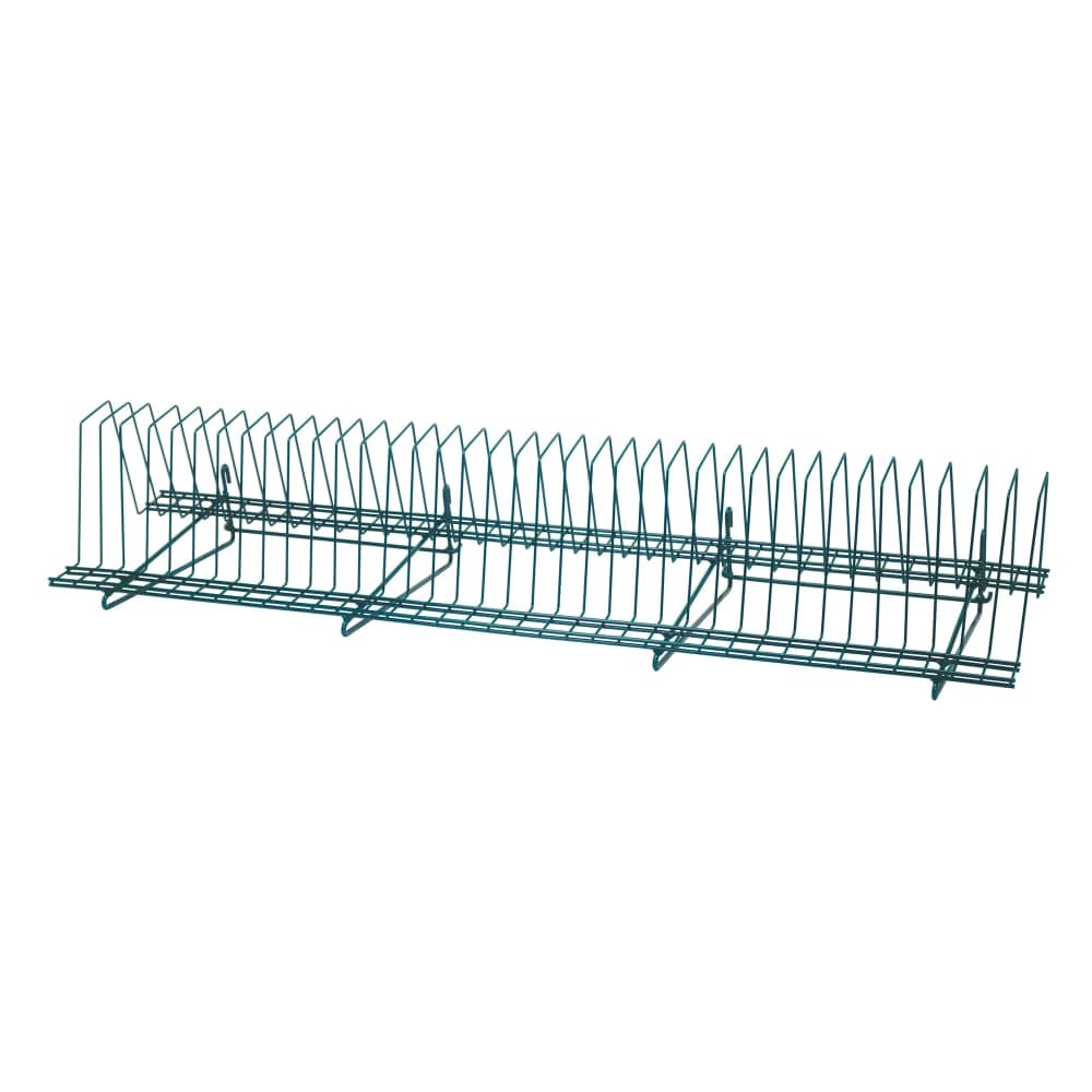 Quantum Food Service Store Grid Tray Drying Rack - 46 1/2" x 14" x 11 1/4", Green (SG-TDR461410P)
