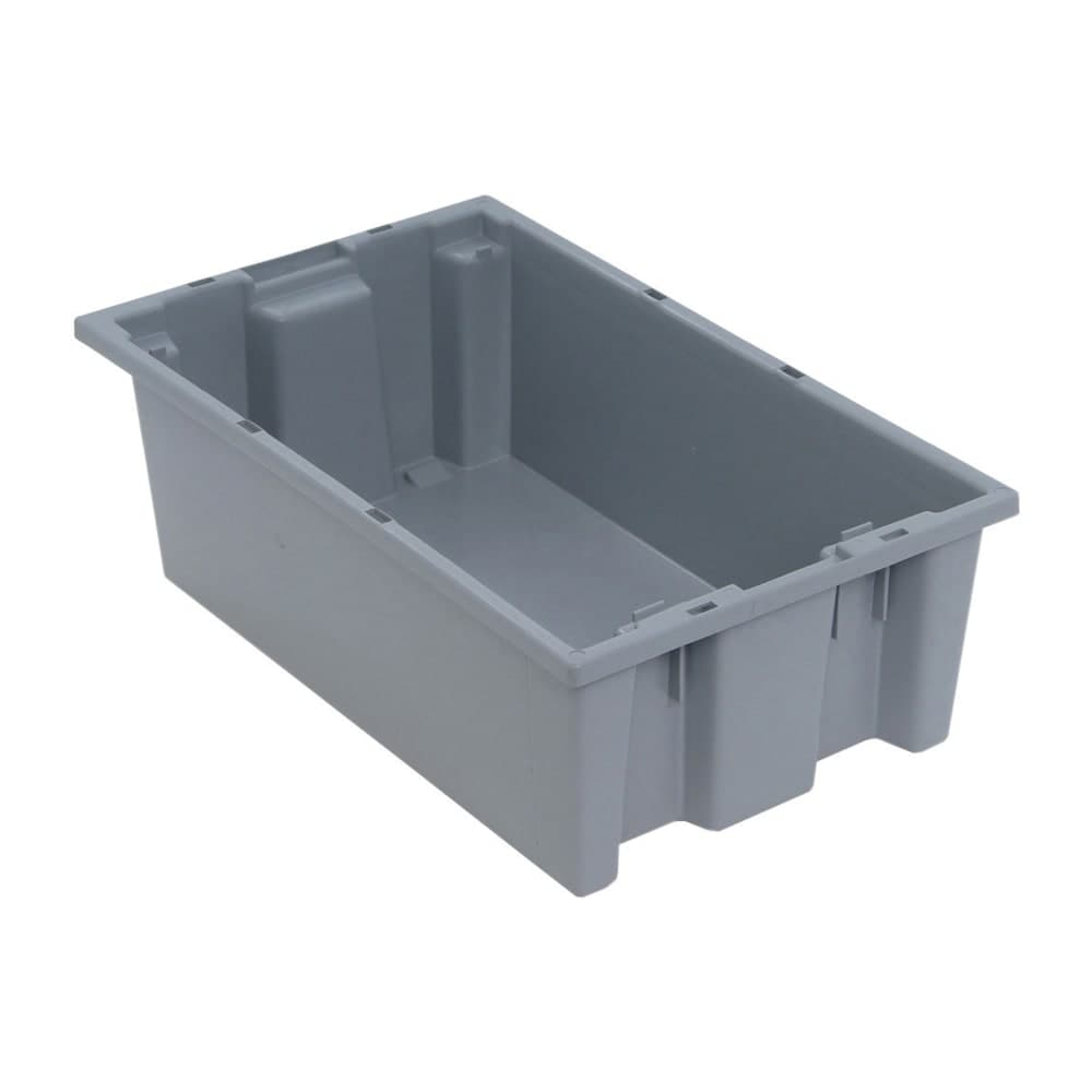 Quantum Food Service Stack & Nest Shelf Tote - 18" x 11", Gray (SNT180)