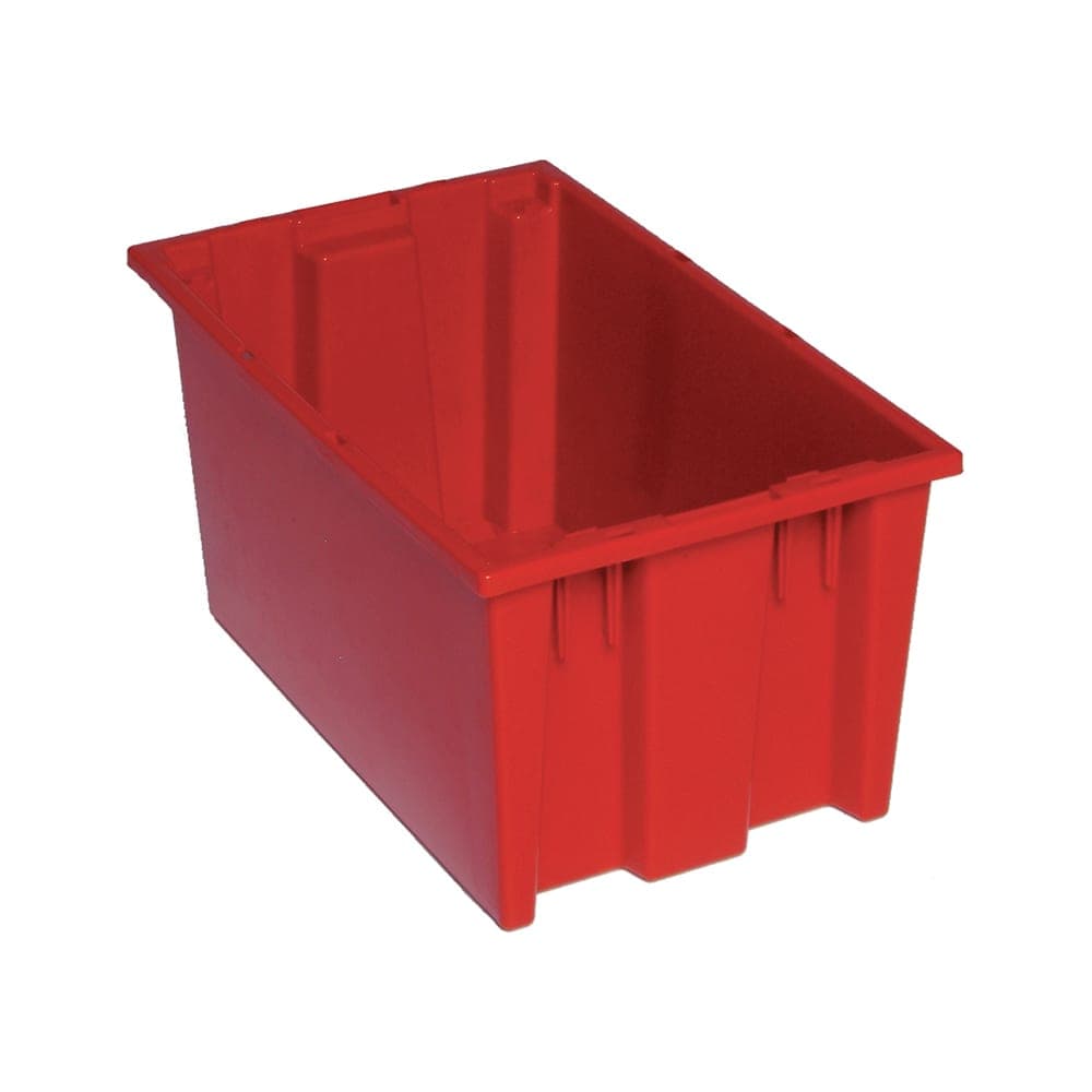 Quantum Food Service Stack & Nest Shelf Tote - 18" x 11", Red (SNT185)
