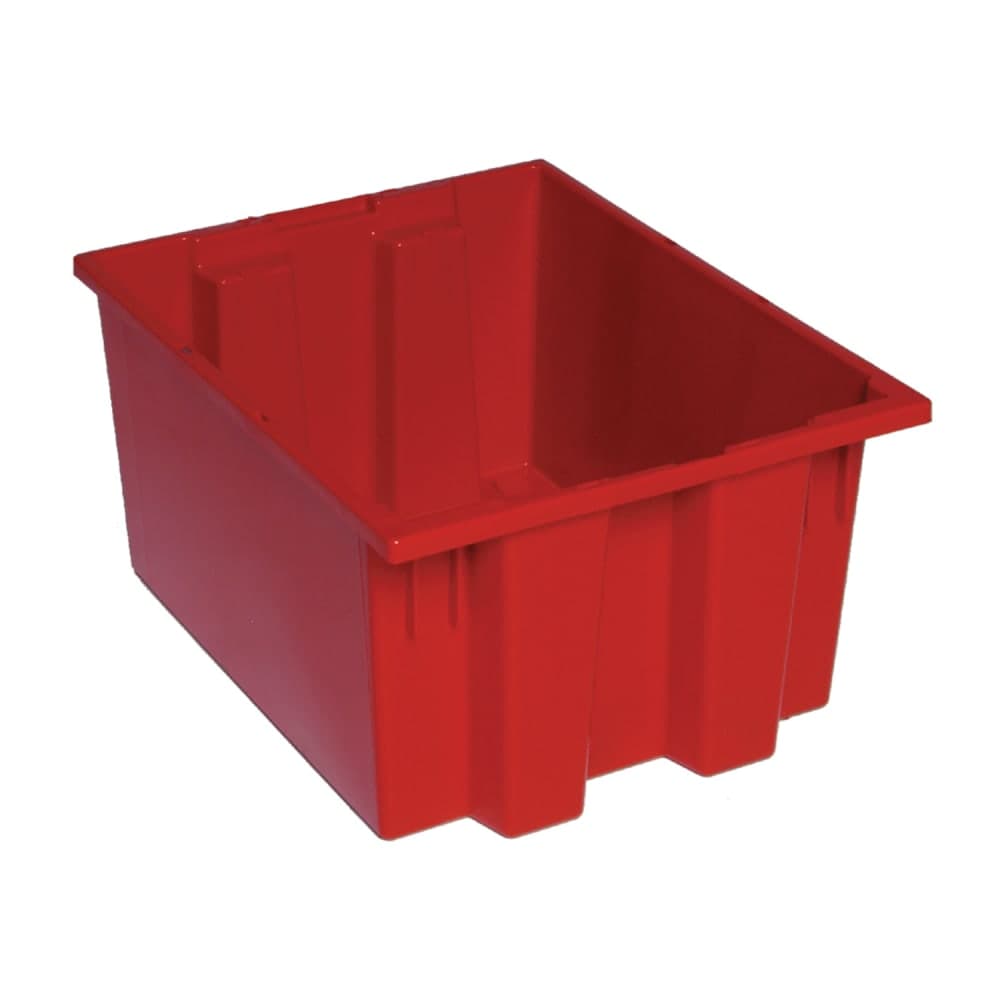 Quantum Food Service Stack & Nest Shelf Tote - 19 1/2" x 15 1/2", Red (SNT190)