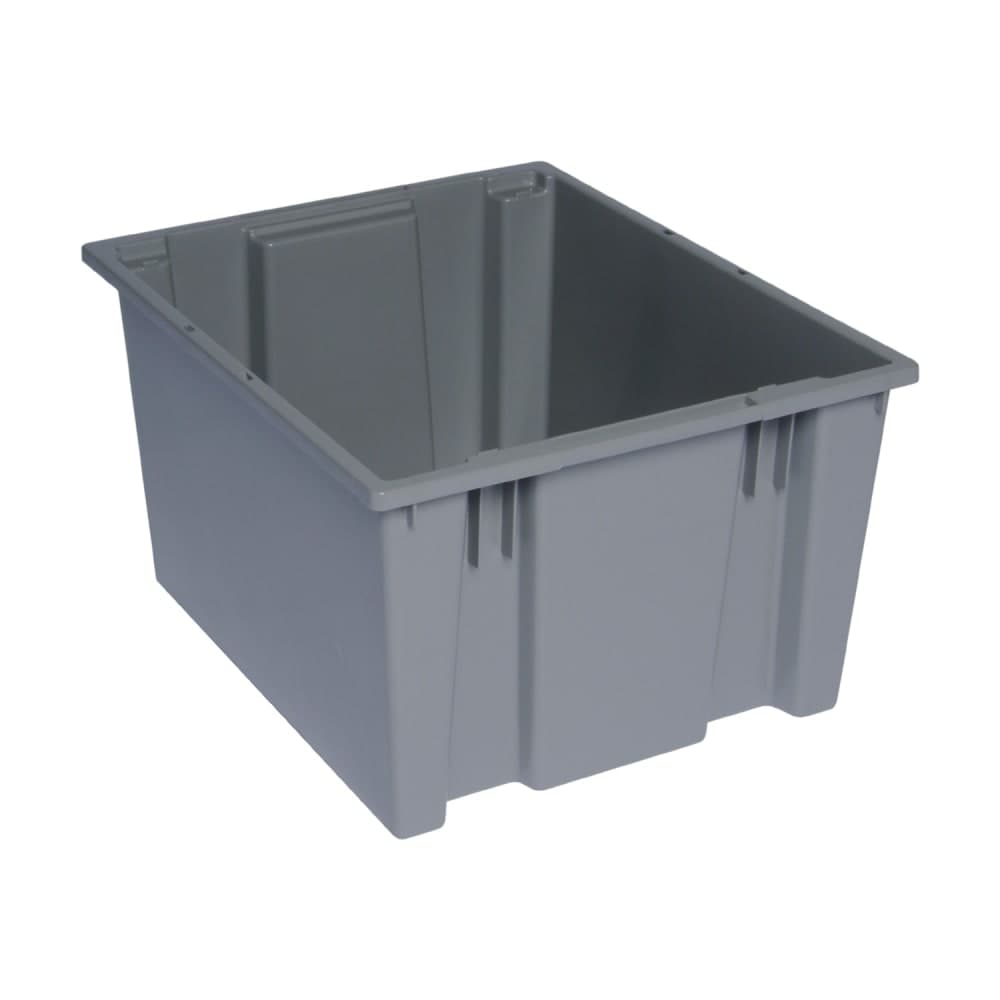 Quantum Food Service Stack & Nest Shelf Tote - 19 1/2" x 15 1/2", Gray (SNT195)