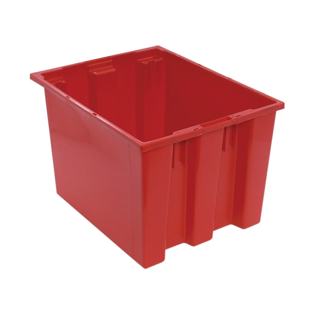 Quantum Food Service Stack & Nest Shelf Tote - 19 1/2" x 15 1/2", Red (SNT195)