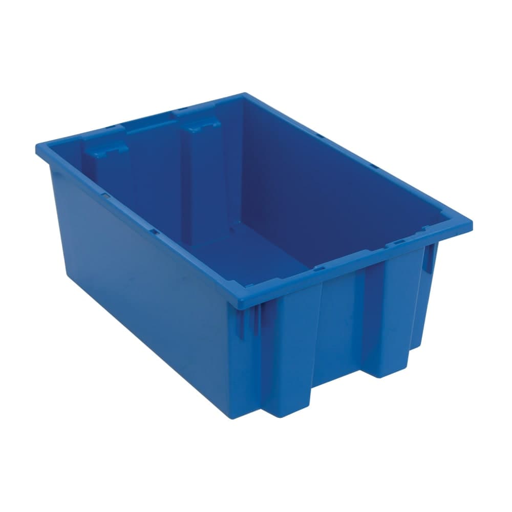 Quantum Food Service Stack & Nest Shelf Tote - 19 1/2" x 13 1/2", Blue (SNT200)