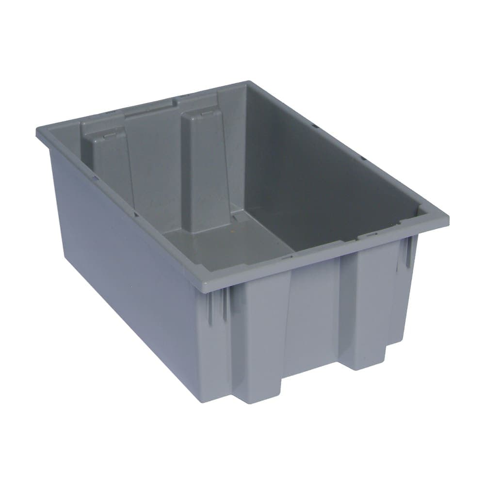 Quantum Food Service Stack & Nest Shelf Tote - 19 1/2" x 13 1/2", Gray (SNT200)