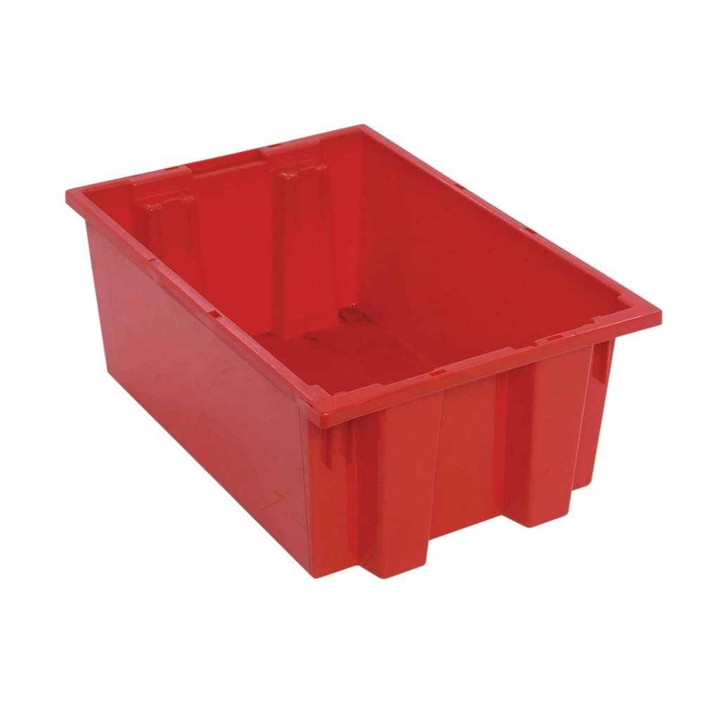 Quantum Food Service Stack & Nest Shelf Tote - 19 1/2" x 13 1/2", Red (SNT200)