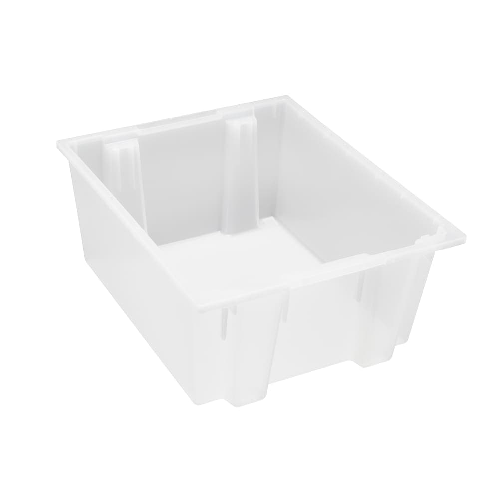 Quantum Food Service Stack & Nest Shelf Tote - 23 1/2" x 19 1/2", Clear (SNT225CL)