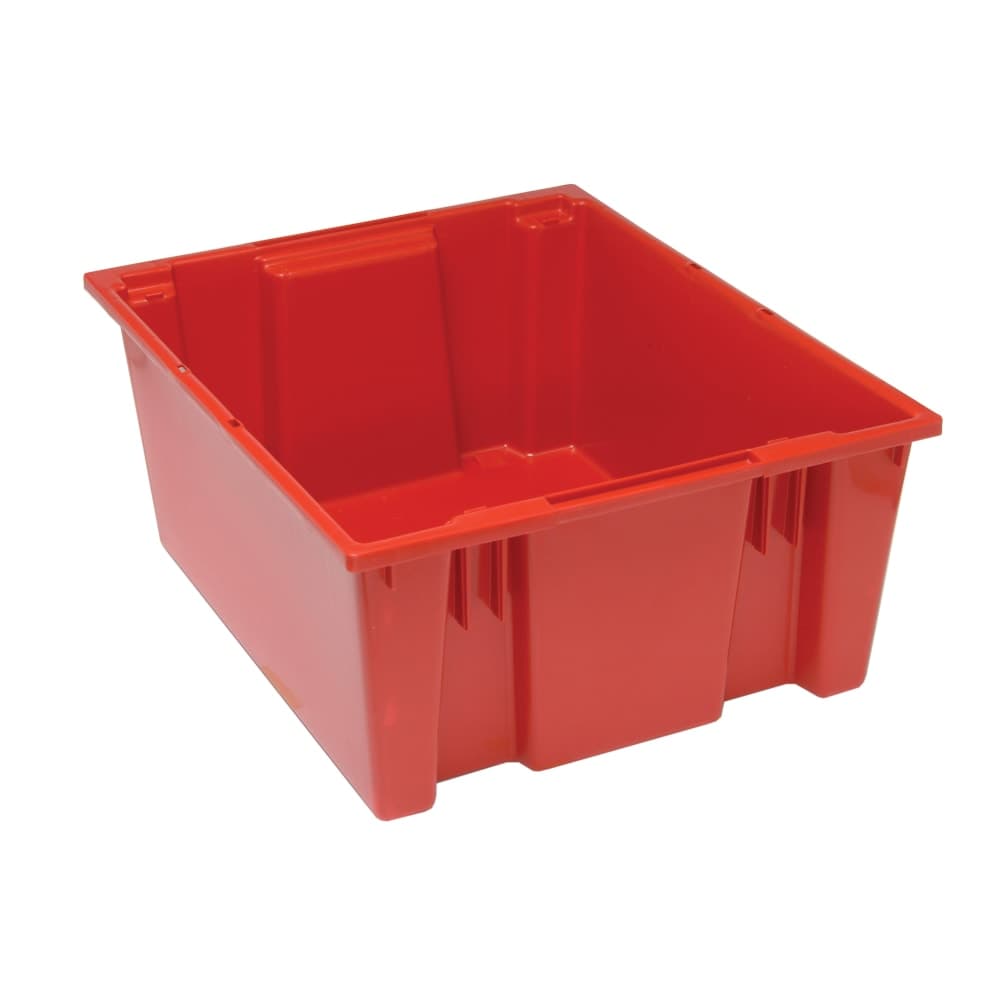 Quantum Food Service Stack & Nest Shelf Tote - 23 1/2" x 19 1/2", Red (SNT225)