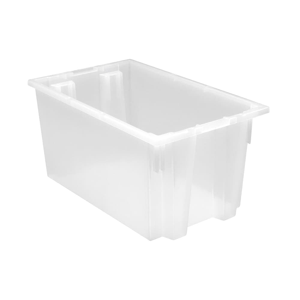Quantum Food Service Stack & Nest Shelf Tote - 23 1/2" x 15 1/2", Clear (SNT240)