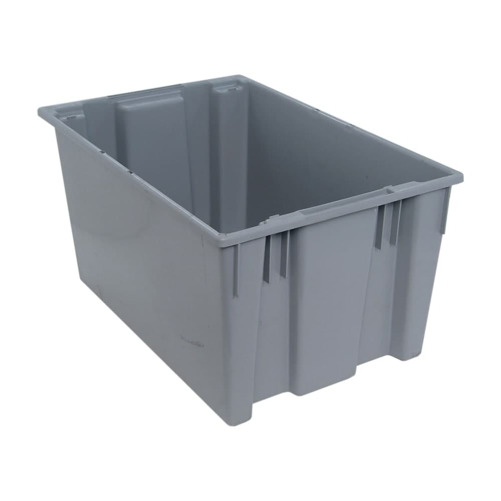 Quantum Food Service Stack & Nest Shelf Tote - 29 1/2" x 19 1/2", Gray (SNT300)