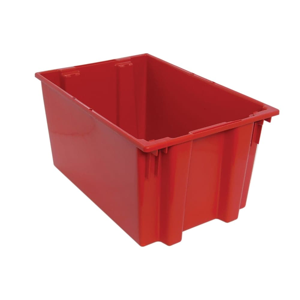 Quantum Food Service Stack & Nest Shelf Tote - 29 1/2" x 19 1/2", Red (SNT300)