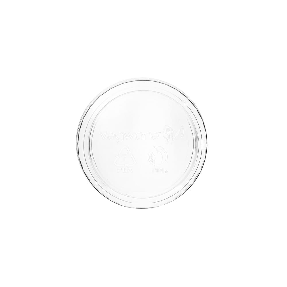 Vegware Lid for 2 to 4 oz Portion Cups - PLA, Clear (CF736)