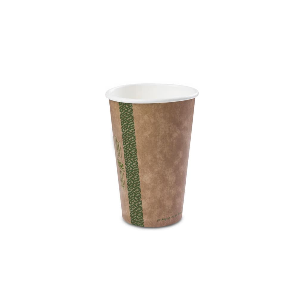 Vegware 16 oz Disposable Hot Cup - PLA, Printed (KV-16G)