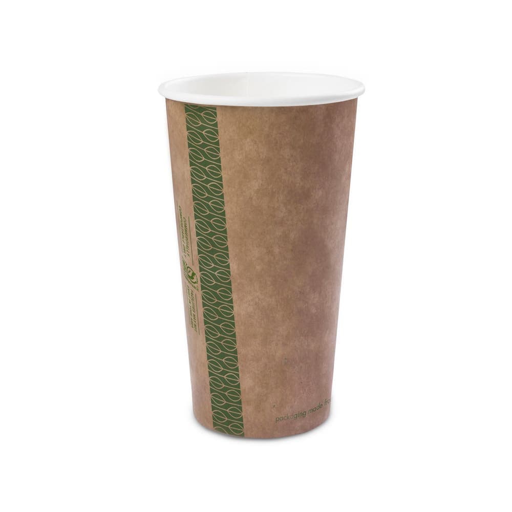 Vegware 20 oz Disposable Hot Cup - PLA, Printed (KV-20G)