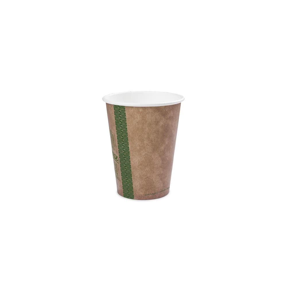 Vegware 8 oz Disposable Hot Cup - PLA, Printed (KV-8G)