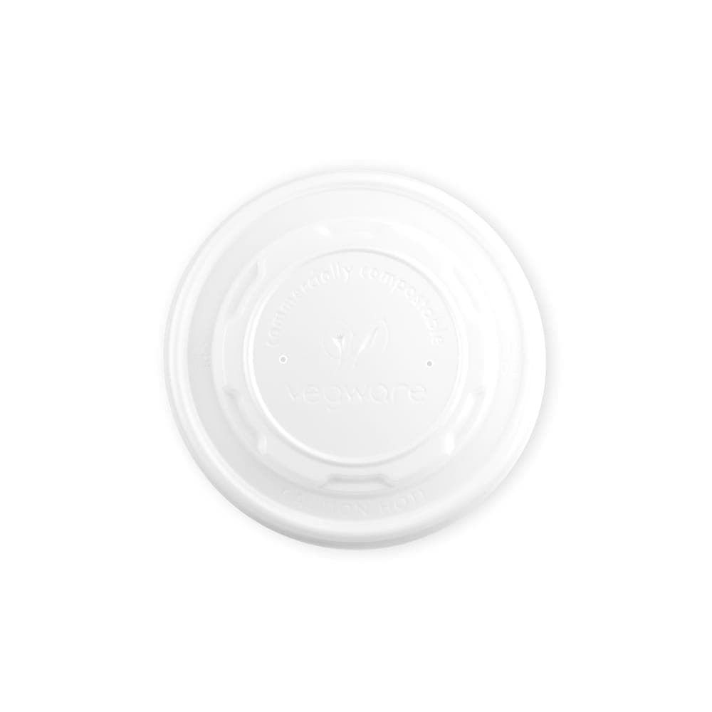 Vegware Flat Lid for 115 Series Soup Containers - PLA, Clear (VLID115S)