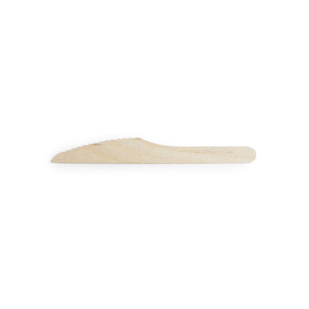 Vegware 6 1/2" Disposable Knife - Birch Wood (VT-KN6)