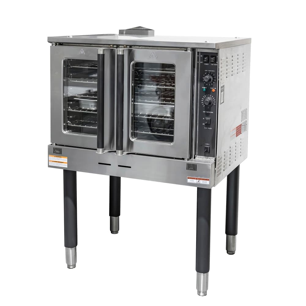Black Diamond BDCOF-60/NG Single Full Size Natural Gas Convection Oven - 60,000 BTU