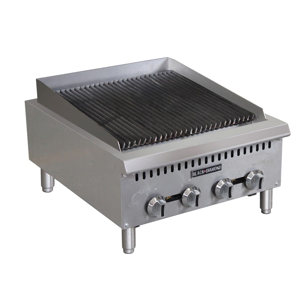 Black Diamond BDCTC-24 24" Gas Charbroiler w/ Cast Iron Grates - Convertible