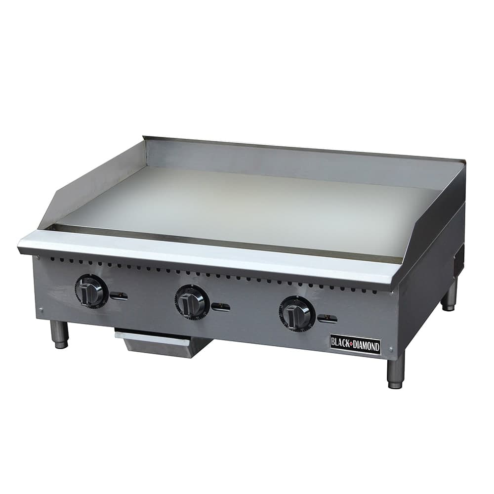 Black Diamond BDCTG-36T 36" Gas Griddle w/ Thermostatic Controls - 1" Steel Plate, Convertible