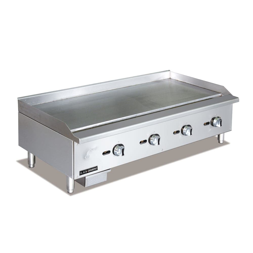 Black Diamond BDECTG-48 48" Gas Griddle w/ Manual Controls - 3/4" Steel Plate, Natural Gas