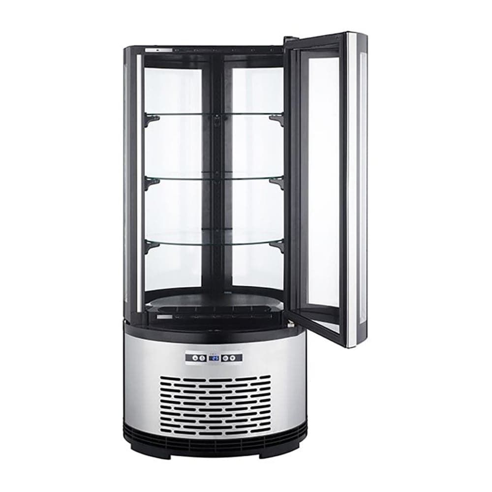 Black Diamond BDRCK-100/CT 19" Self Service Bakery Case w/ Curved Glass - (4) Levels, 120v