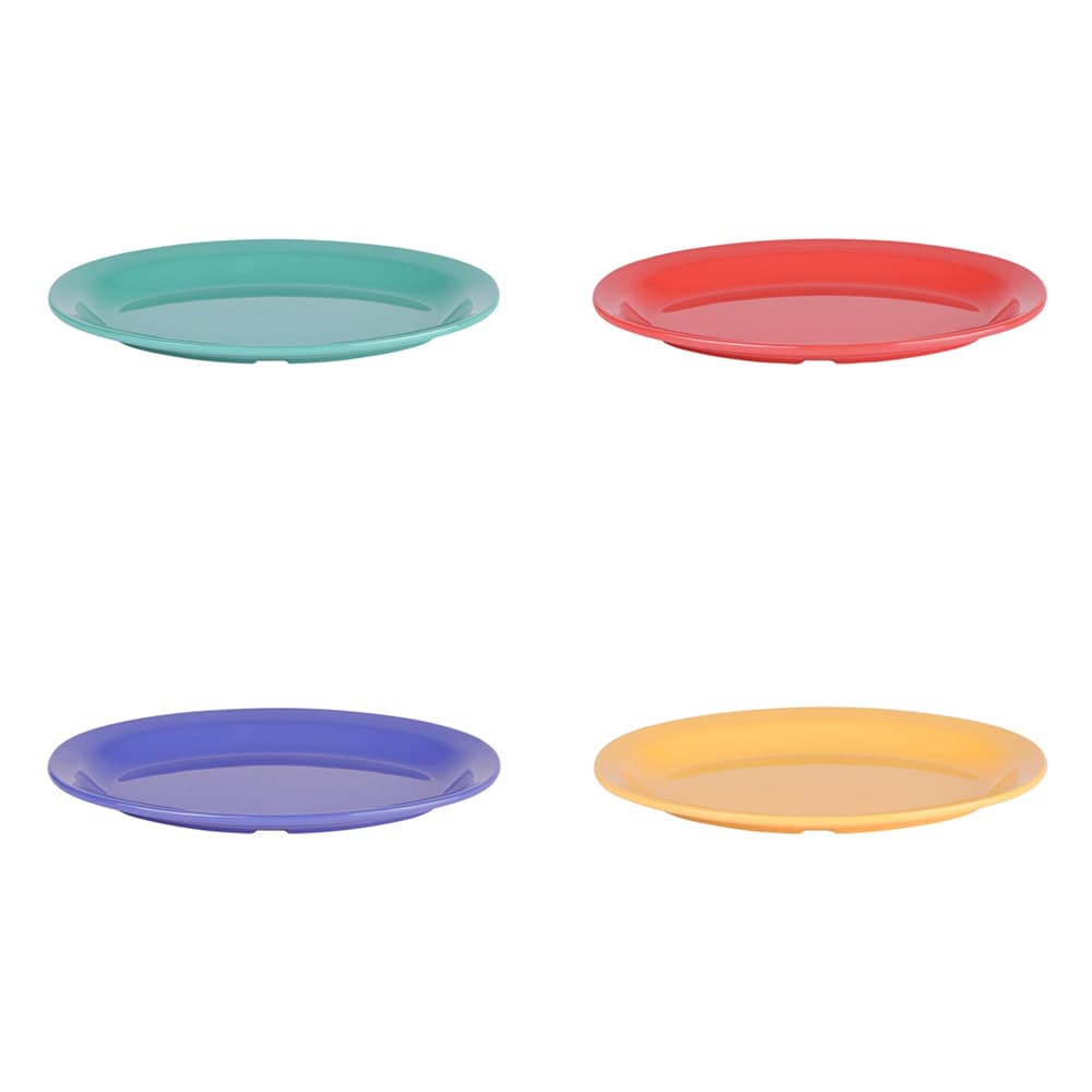 Elite Global Solutions 10" Oval Melamine Dinner Plate, Assorted Colors (B106OV-MIX)