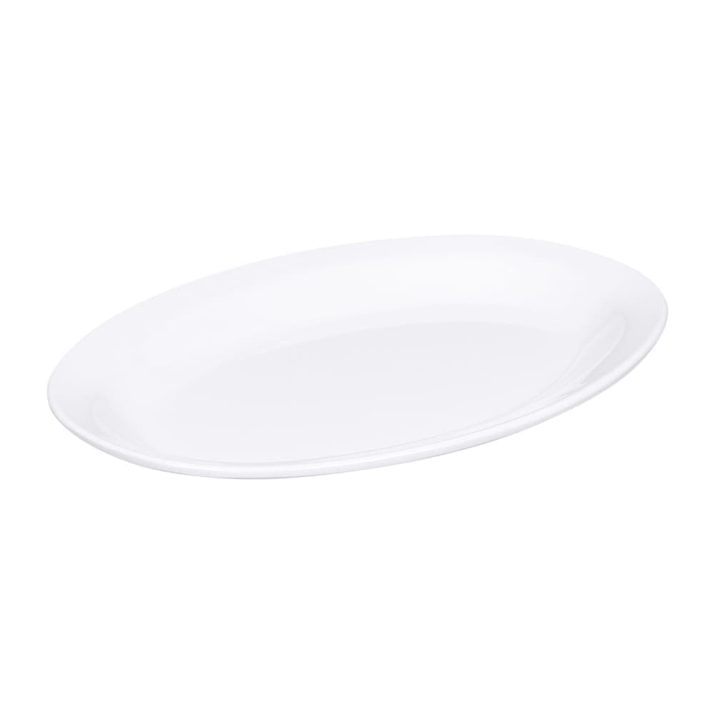 Elite Global Solutions 10" x 6 3/4" Oval Melamine Dinner Plate - White (B106OV-W)