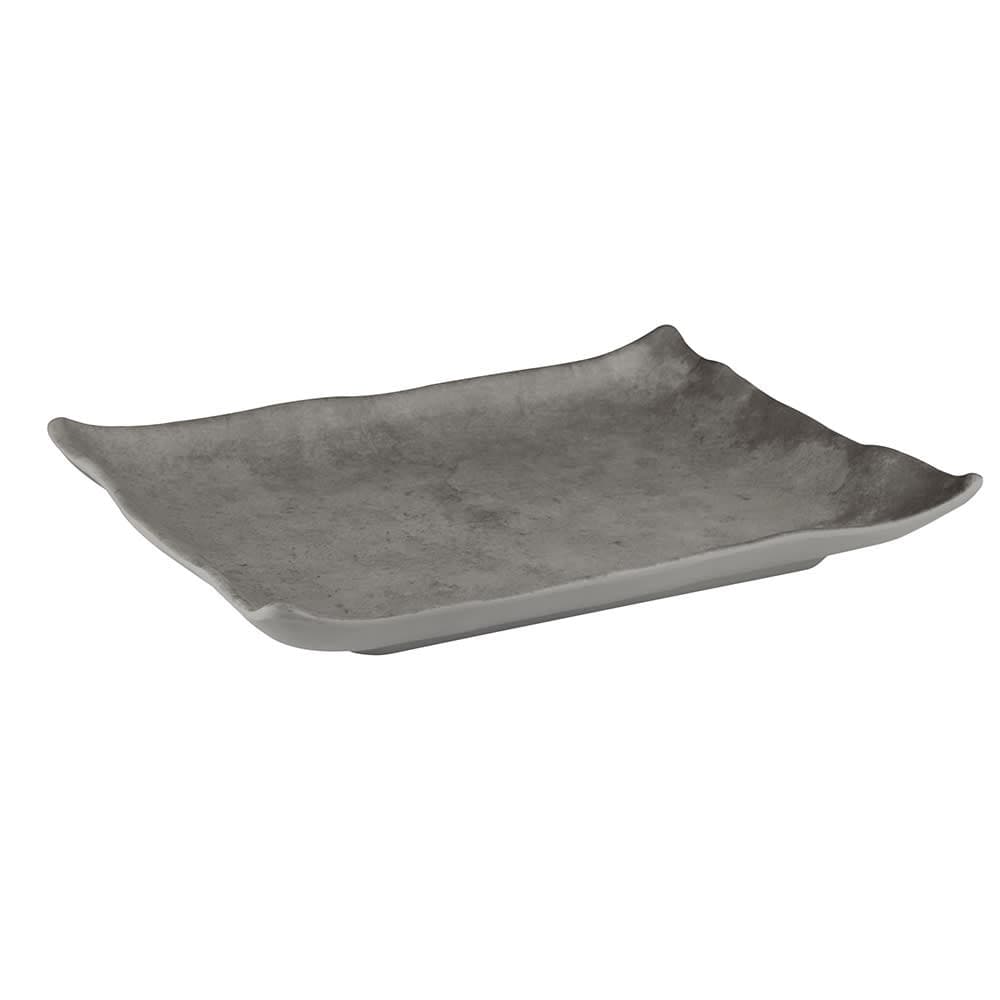 Elite Global Solutions 11" x 8 3/8" Rectangular Santiago Tray - Melamine, Silverstone (B1181RC-SVST)