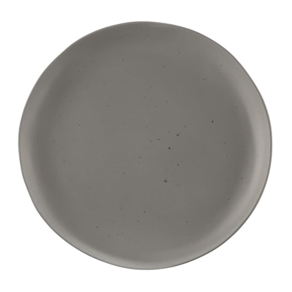 Elite Global Solutions 10 3/4" Round Melamine Dinner Plate, Dark Gray (B182106-DGS)