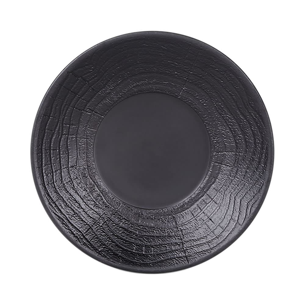 Elite Global Solutions 8 1/2" Round Melamine Denali Plate - Black (B20294-B)