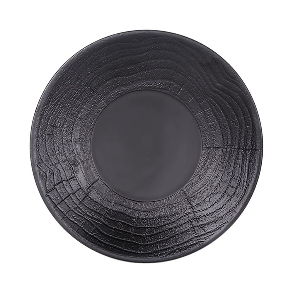 Elite Global Solutions 10 3/8" Round Melamine Denali Plate - Black (B20363-B)