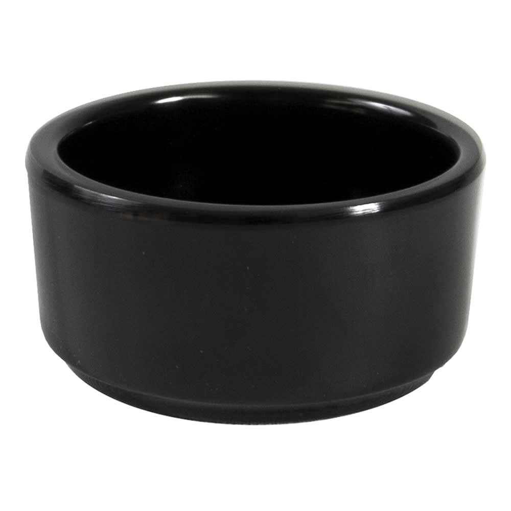 Elite Global Solutions 1 1/2 oz Melamine Ramekin, Black (B216SM-B)