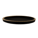 Elite Global Solutions 8 1/4" Round Melamine Bowl Lid, Black/Gold (B246080-GLDB) thumbnail 3