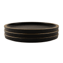 Elite Global Solutions 8 1/4" Round Melamine Bowl Lid, Black/Gold (B246080-GLDB) thumbnail 6