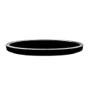 Elite Global Solutions 8 1/4" Round Melamine Bowl Lid, Black/Silver (B246080-SLVB) thumbnail 3