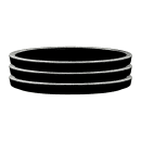 Elite Global Solutions 8 1/4" Round Melamine Bowl Lid, Black/Silver (B246080-SLVB) thumbnail 6