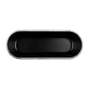 Elite Global Solutions 70 oz Oval Melamine Serving Bowl, Black/Silver (B248152-SLVB) thumbnail 2