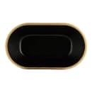 Elite Global Solutions 45 oz Oval Melamine Serving Bowl, Black/Gold (B249102-GLDB) thumbnail 2