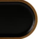 Elite Global Solutions 12 5/8" x 5 7/8" Oval Melamine Dinner Plate - Black/Gold (B251127-GLDB) thumbnail 5