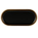 Elite Global Solutions 10 1/4" x 4 3/4" Oval Melamine Dinner Plate - Black/Gold (B252102-GLDB) thumbnail 2