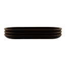 Elite Global Solutions 10 1/4" x 4 3/4" Oval Melamine Dinner Plate - Black/Gold (B252102-GLDB) thumbnail 6