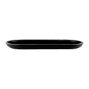 Elite Global Solutions 10 1/4" x 4 3/4" Oval Melamine Dinner Plate - Black/Silver (B252102-SLVB) thumbnail 3