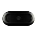 Elite Global Solutions 10 1/4" x 4 3/4" Oval Melamine Dinner Plate - Black/Silver (B252102-SLVB) thumbnail 4