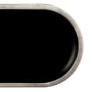Elite Global Solutions 10 1/4" x 4 3/4" Oval Melamine Dinner Plate - Black/Silver (B252102-SLVB) thumbnail 5