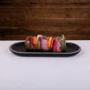 Elite Global Solutions 10 1/4" x 4 3/4" Oval Melamine Dinner Plate - Black/Silver (B252102-SLVB) thumbnail 7