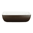 Elite Global Solutions 72 oz Rectangular Melamine Serving Bowl, White/Chocolate (B264105-WS/CH) thumbnail 3
